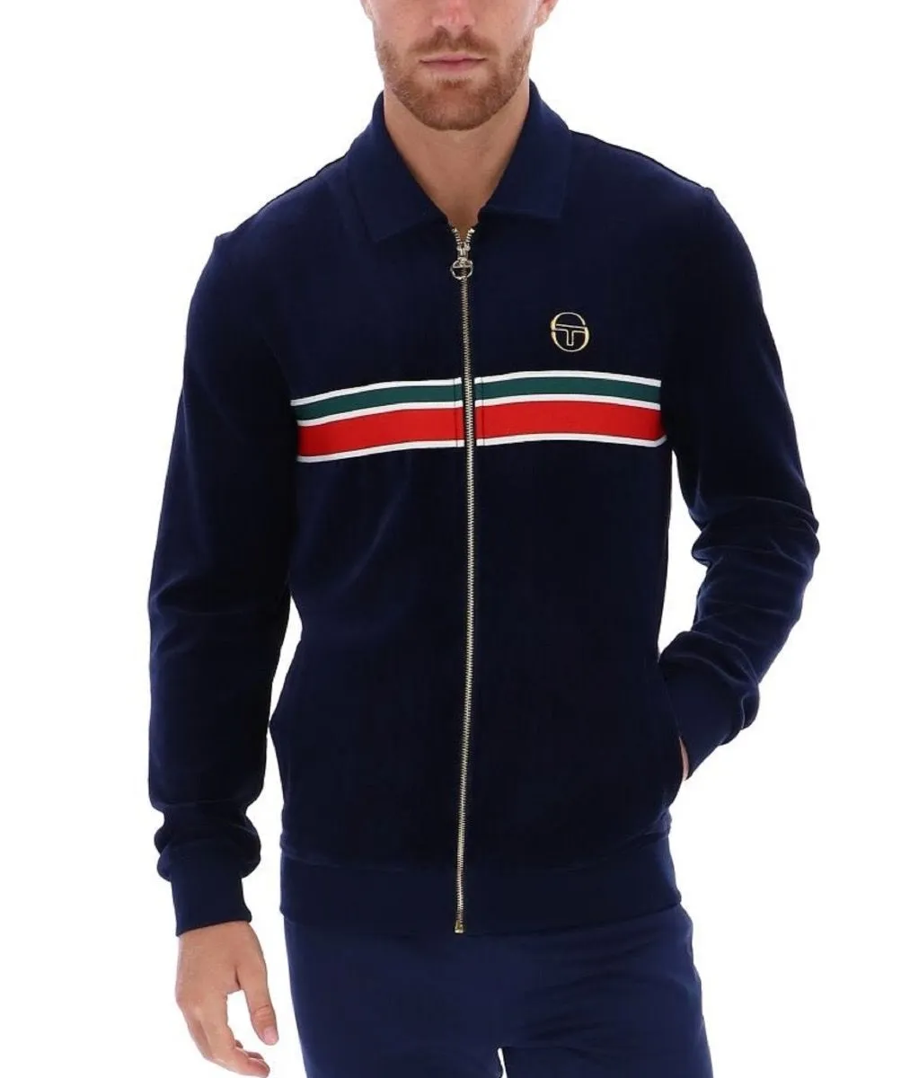 Sergio Tacchini Spencer Velour Blue Track Jacket