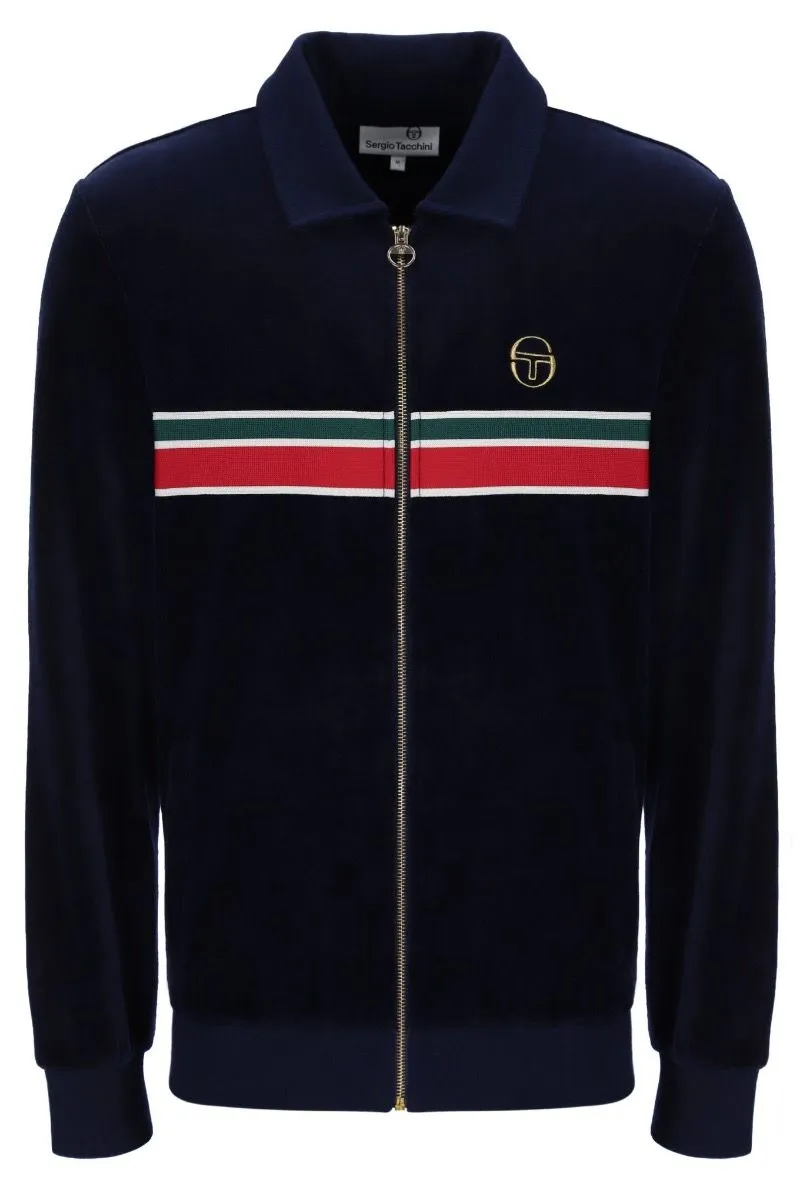 Sergio Tacchini Spencer Velour Blue Track Jacket