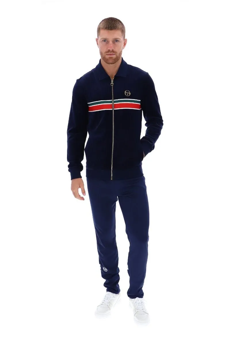 Sergio Tacchini Spencer Velour Blue Track Jacket