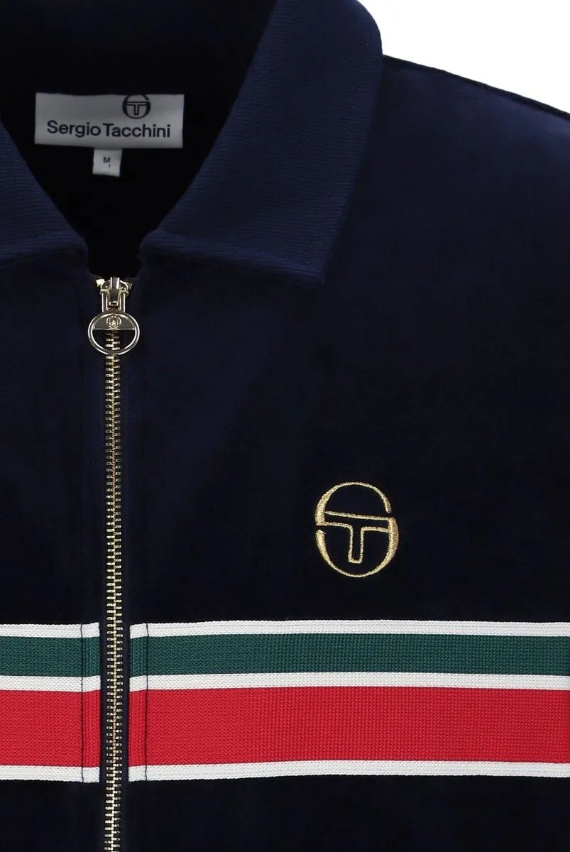 Sergio Tacchini Spencer Velour Blue Track Jacket