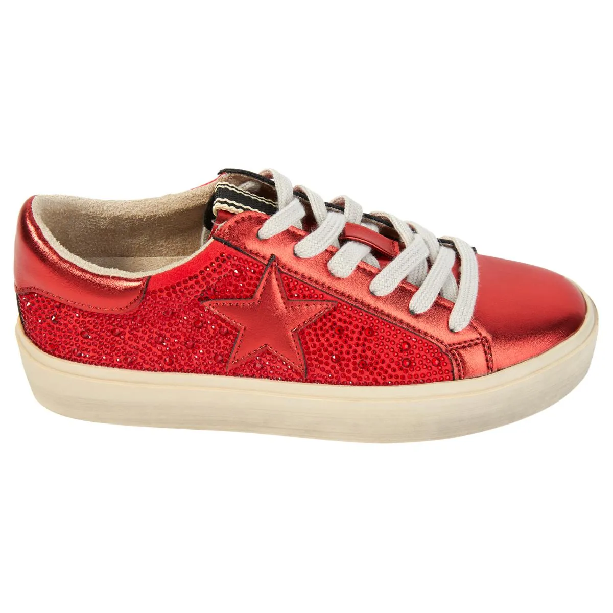 SHUSHOP REBA Crystal Lace-Up Sneaker