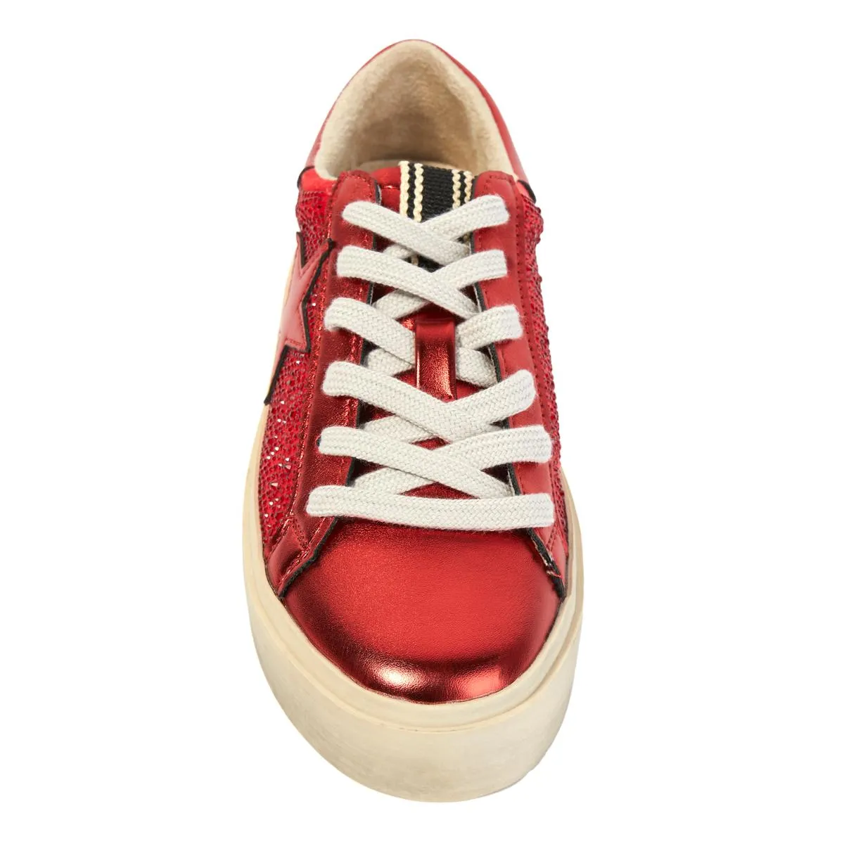 SHUSHOP REBA Crystal Lace-Up Sneaker