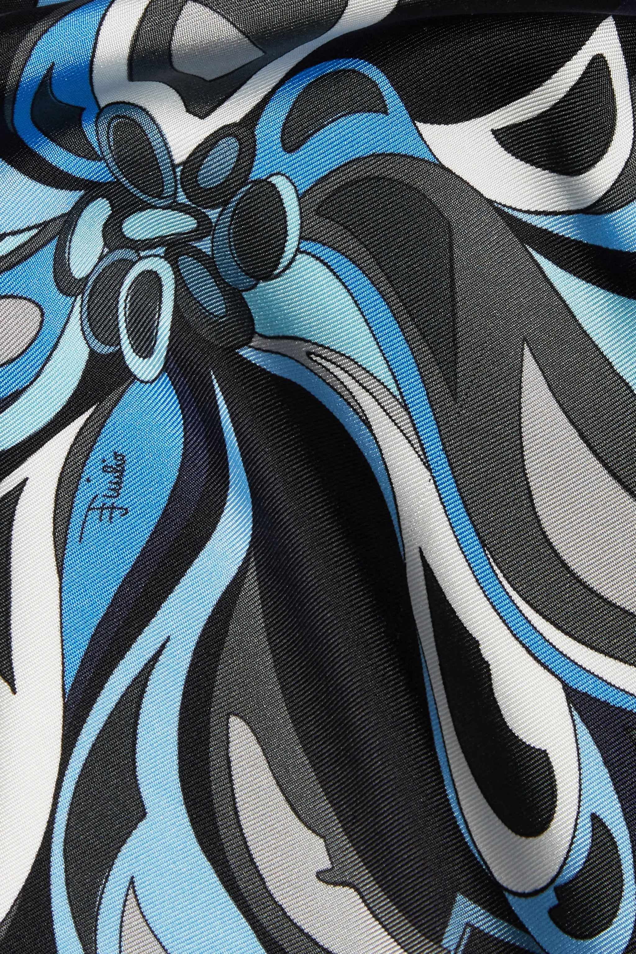 Silk scarf with Dahlia print