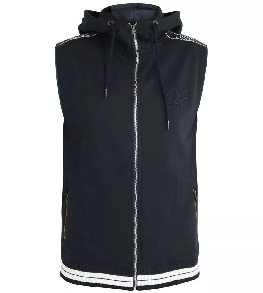 Sleeveless Hoodie D555 Men's Couture with Taping Detail (CHEMUNG 1)