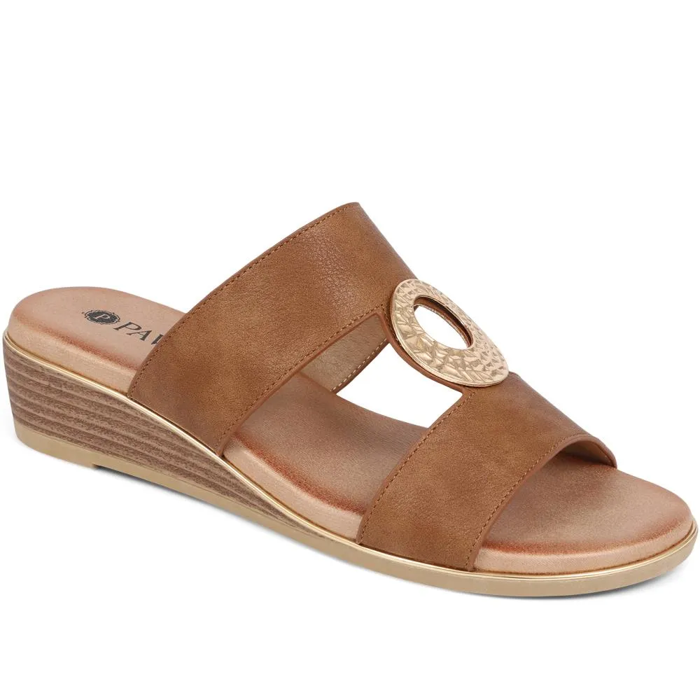 BAIZH39043 Slip-On Wedge Mule Sandals 325 267