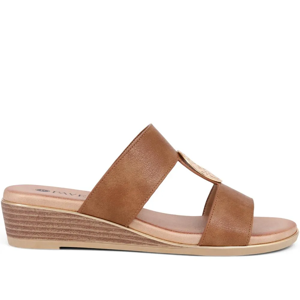 BAIZH39043 Slip-On Wedge Mule Sandals 325 267