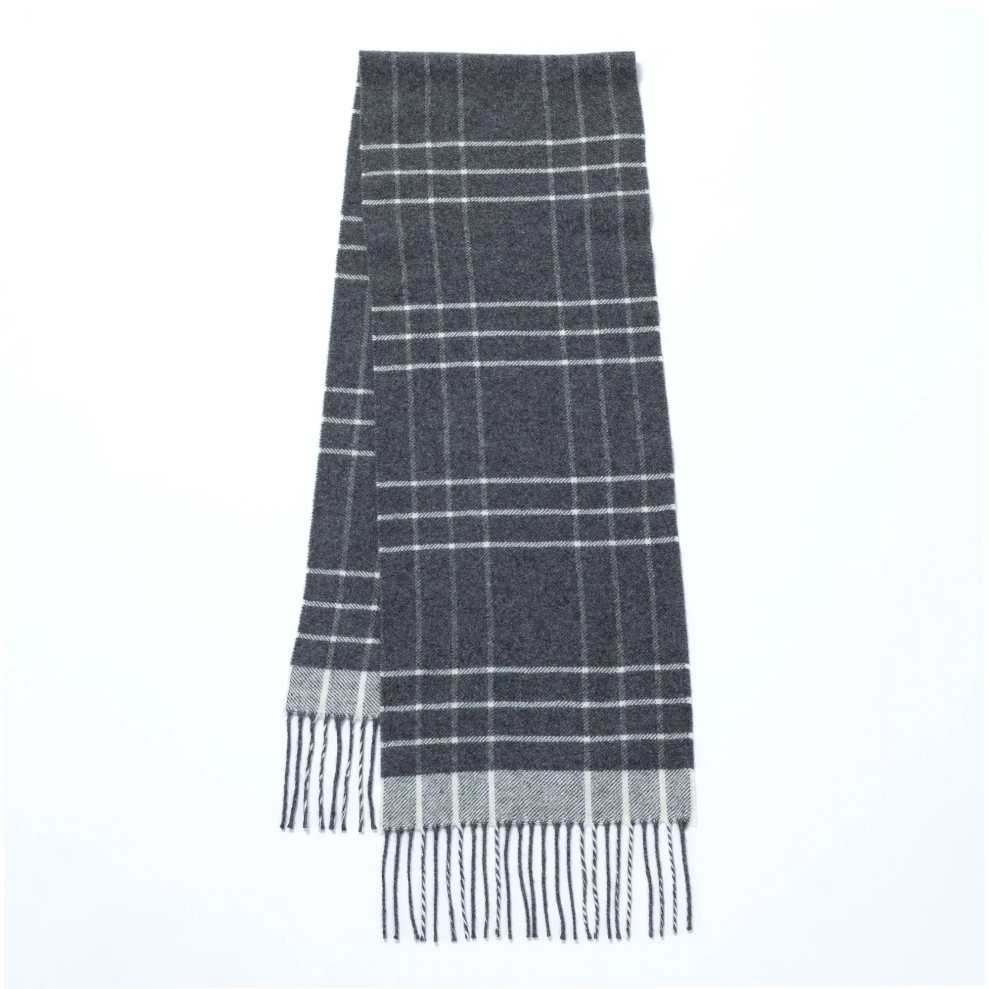 Soft Ukrainian Plaid Scarf made from Merino Wool and Cashmere.