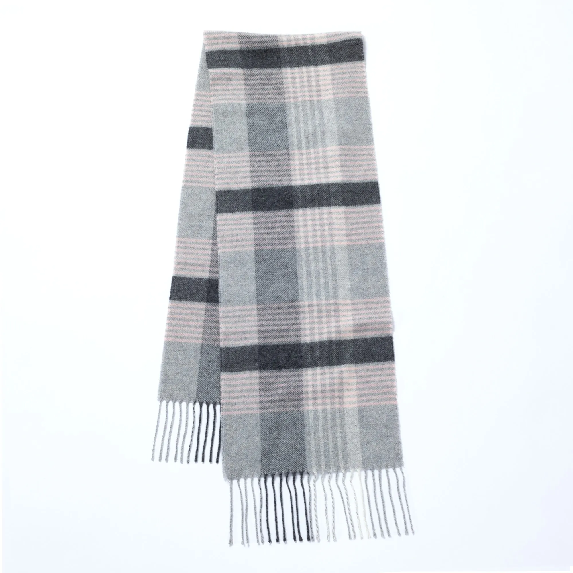 Soft Ukrainian Plaid Scarf made from Merino Wool and Cashmere.