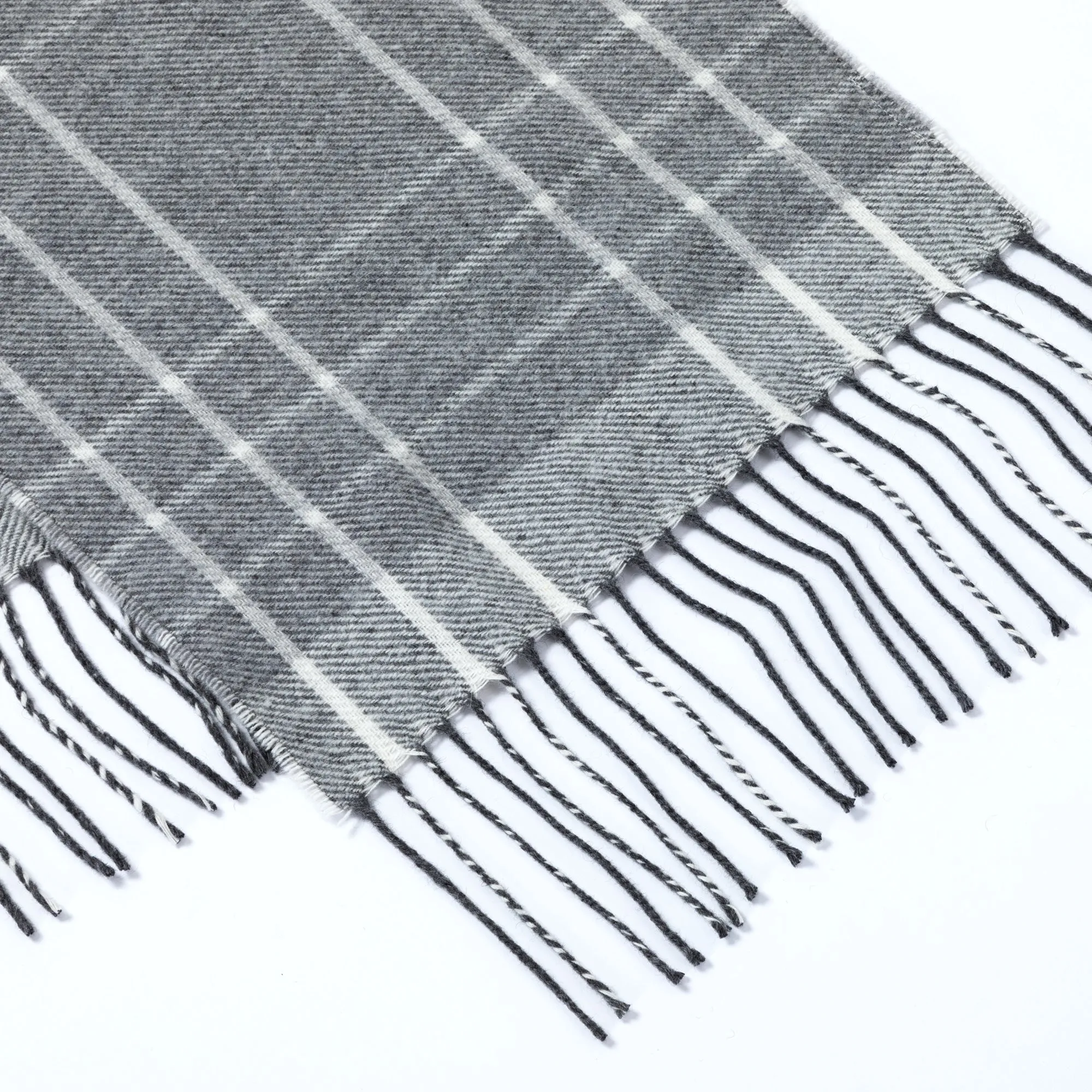 Soft Ukrainian Plaid Scarf made from Merino Wool and Cashmere.