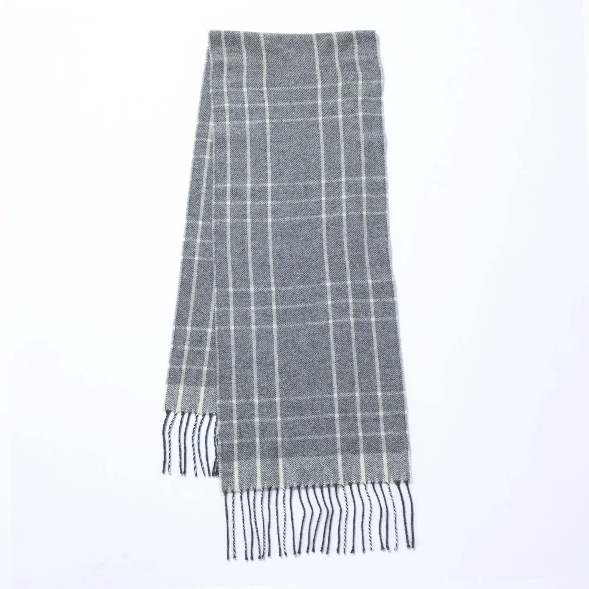 Soft Ukrainian Plaid Scarf made from Merino Wool and Cashmere.