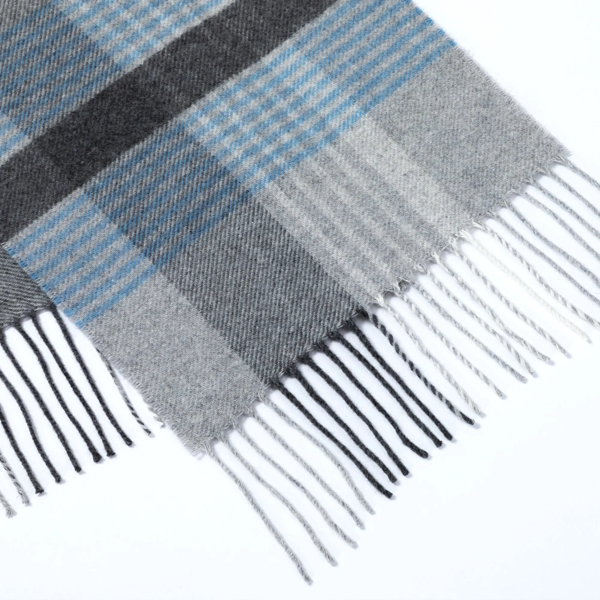 Soft Ukrainian Plaid Scarf made from Merino Wool and Cashmere.