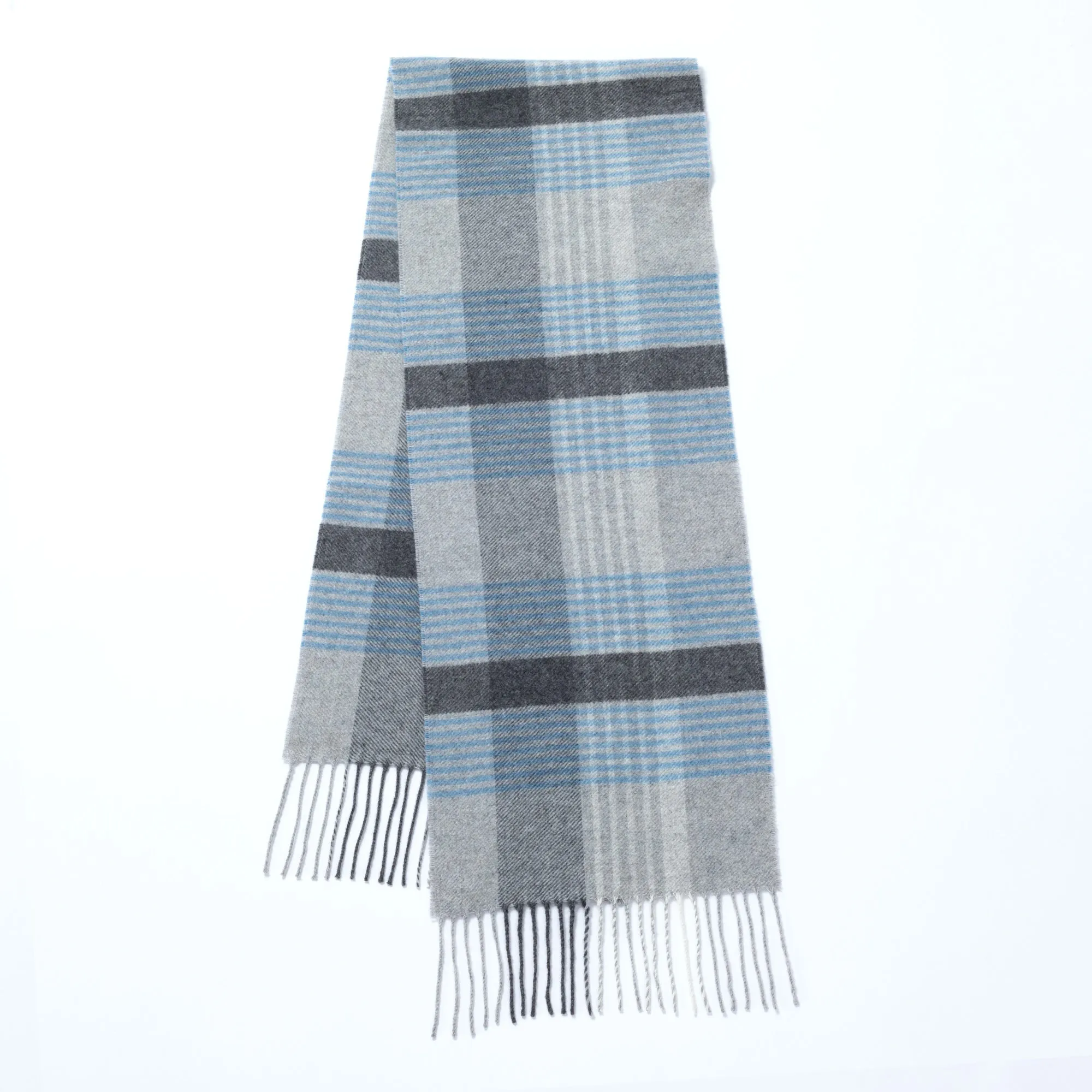 Soft Ukrainian Plaid Scarf made from Merino Wool and Cashmere.