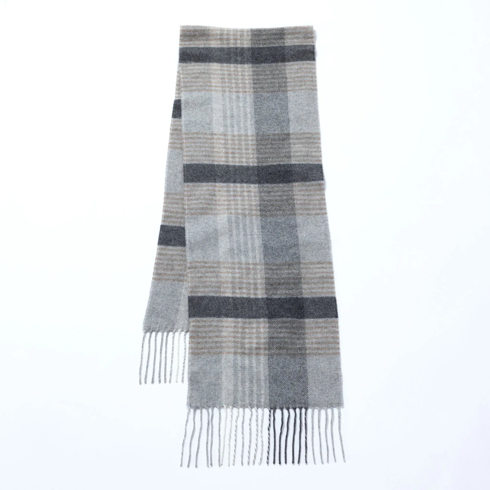 Soft Ukrainian Plaid Scarf made from Merino Wool and Cashmere.