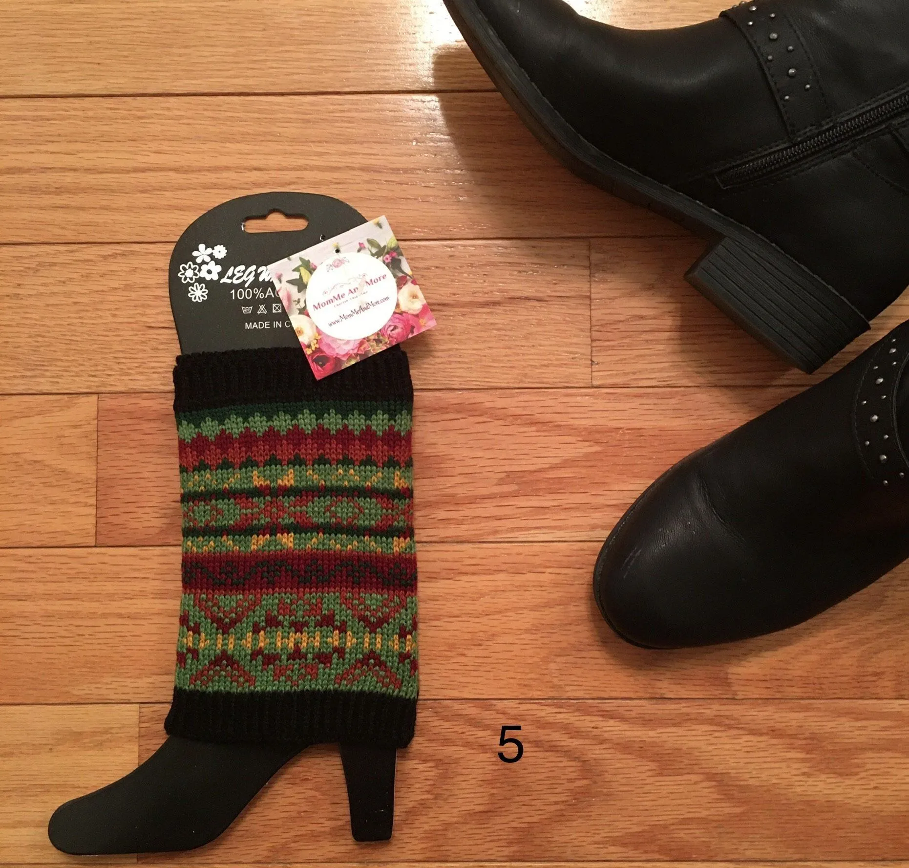 Striped Leg Warmers for Women | Short Boot Cuffs Sweat are embedded.