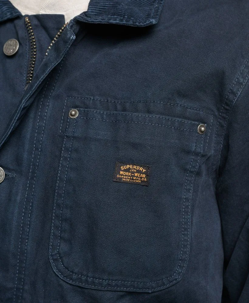 Superdry Vintage Ranch Canvas Jacket in Eclipse Navy