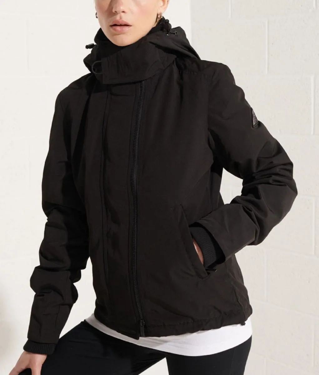 Black Ottoman Windcheater Jacket for Women from Superdry