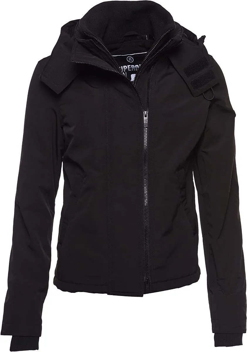 Black Ottoman Windcheater Jacket for Women from Superdry