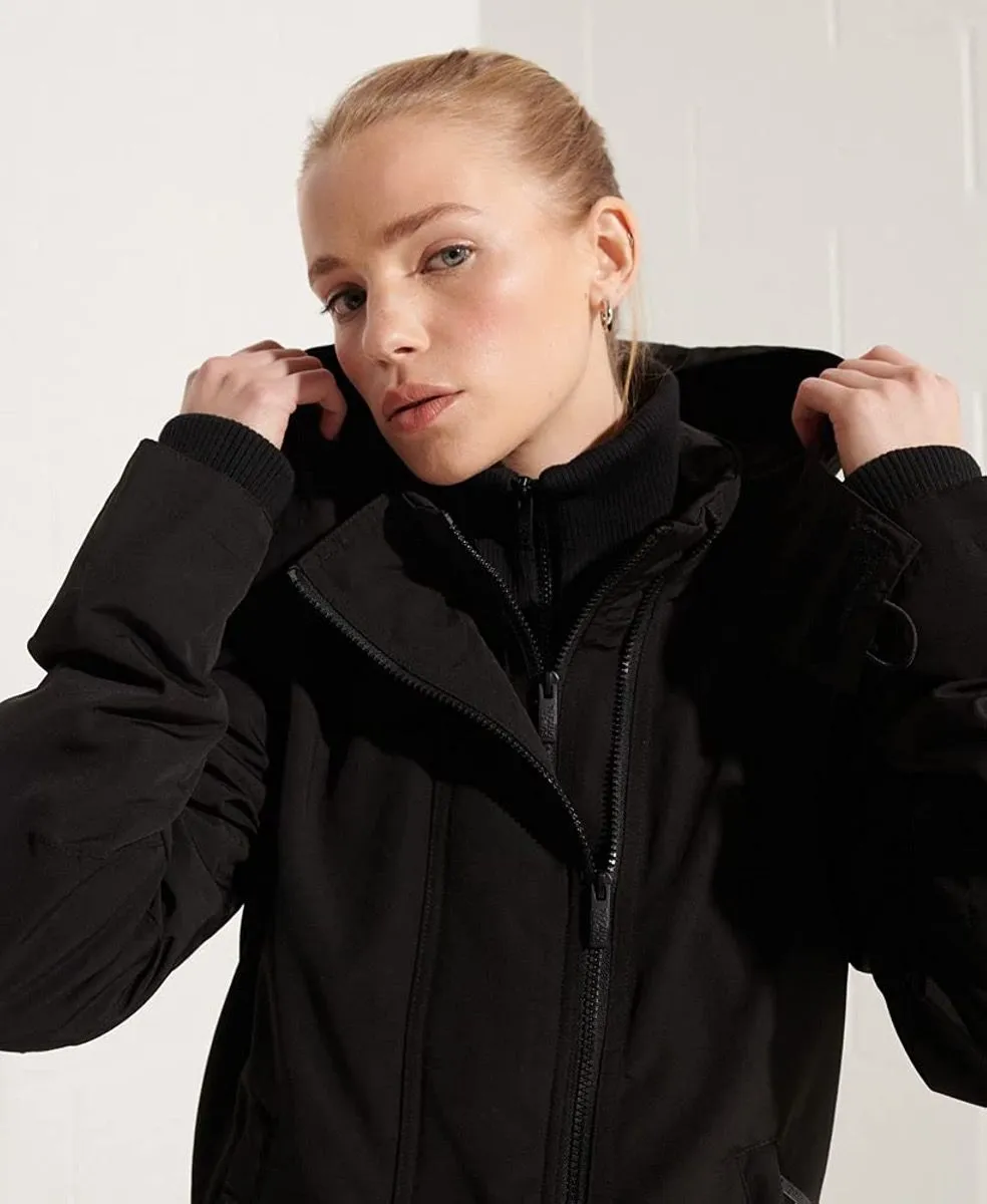 Black Ottoman Windcheater Jacket for Women from Superdry