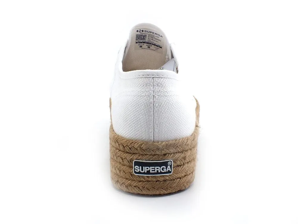 Superga Corda White Rope Wedge Sneaker Platform S51186W