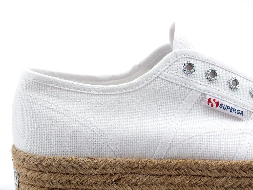 Superga Corda White Rope Wedge Sneaker Platform S51186W