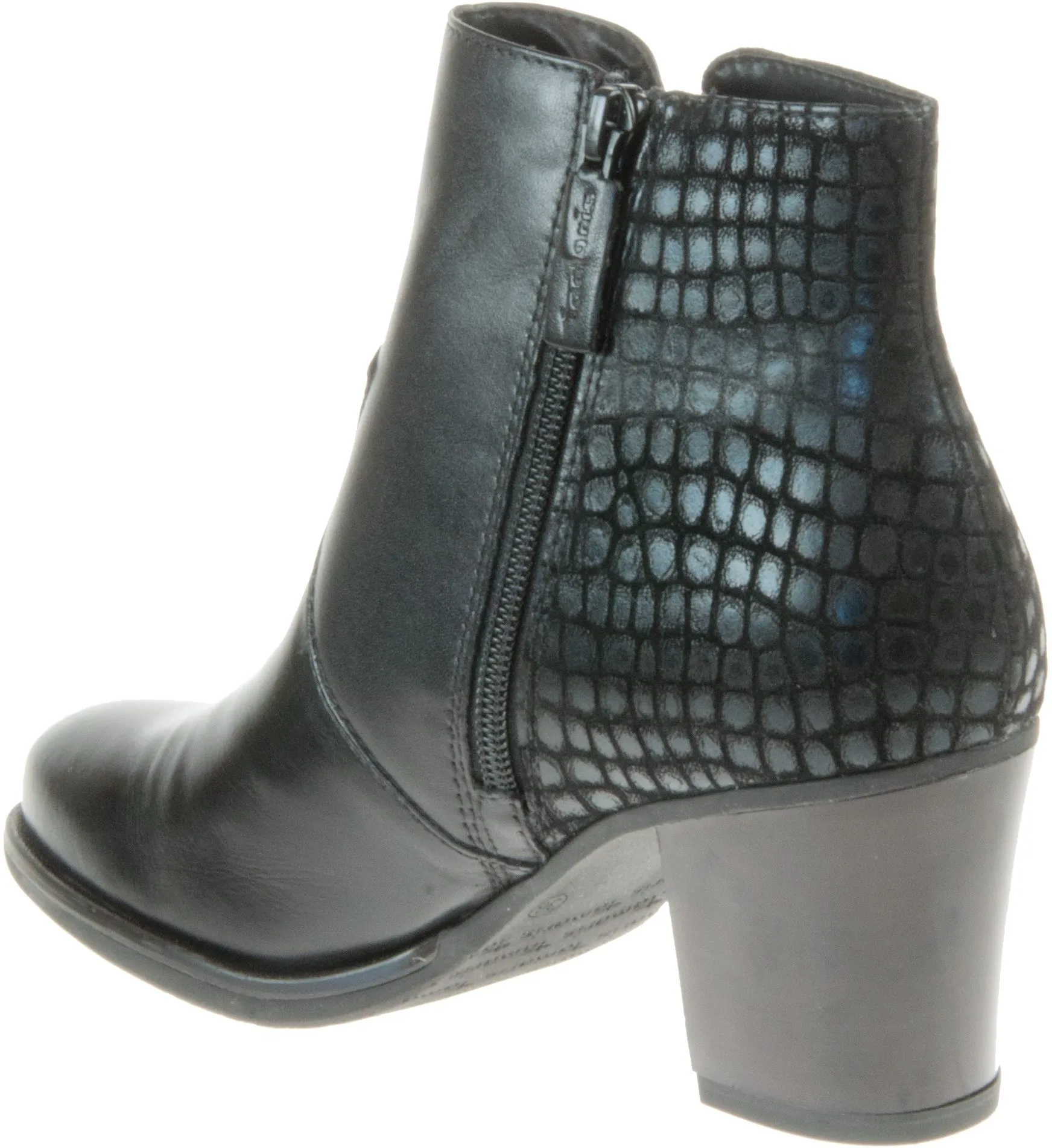 Tamaris Women's Black Leather Ankle Boot 25338