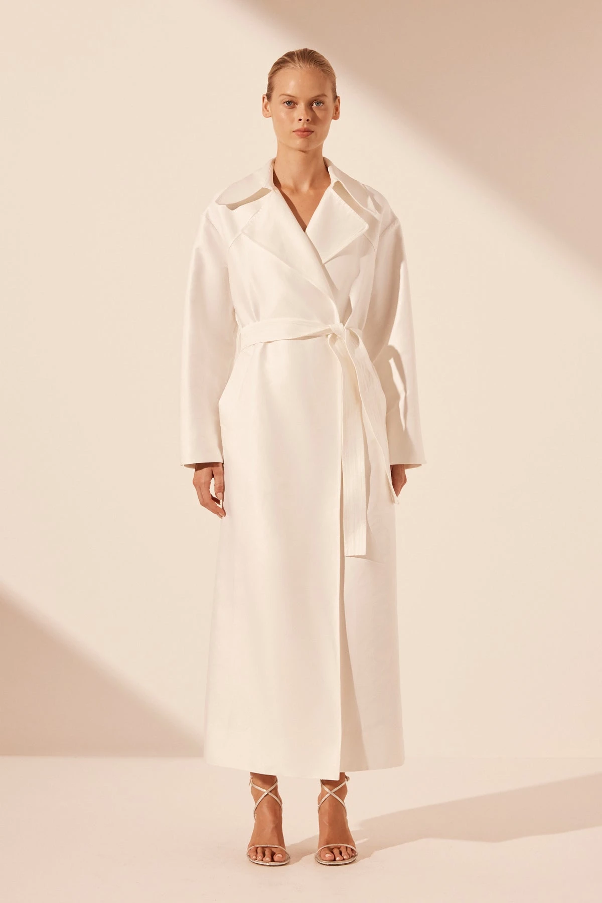 Thea ivory trench coat