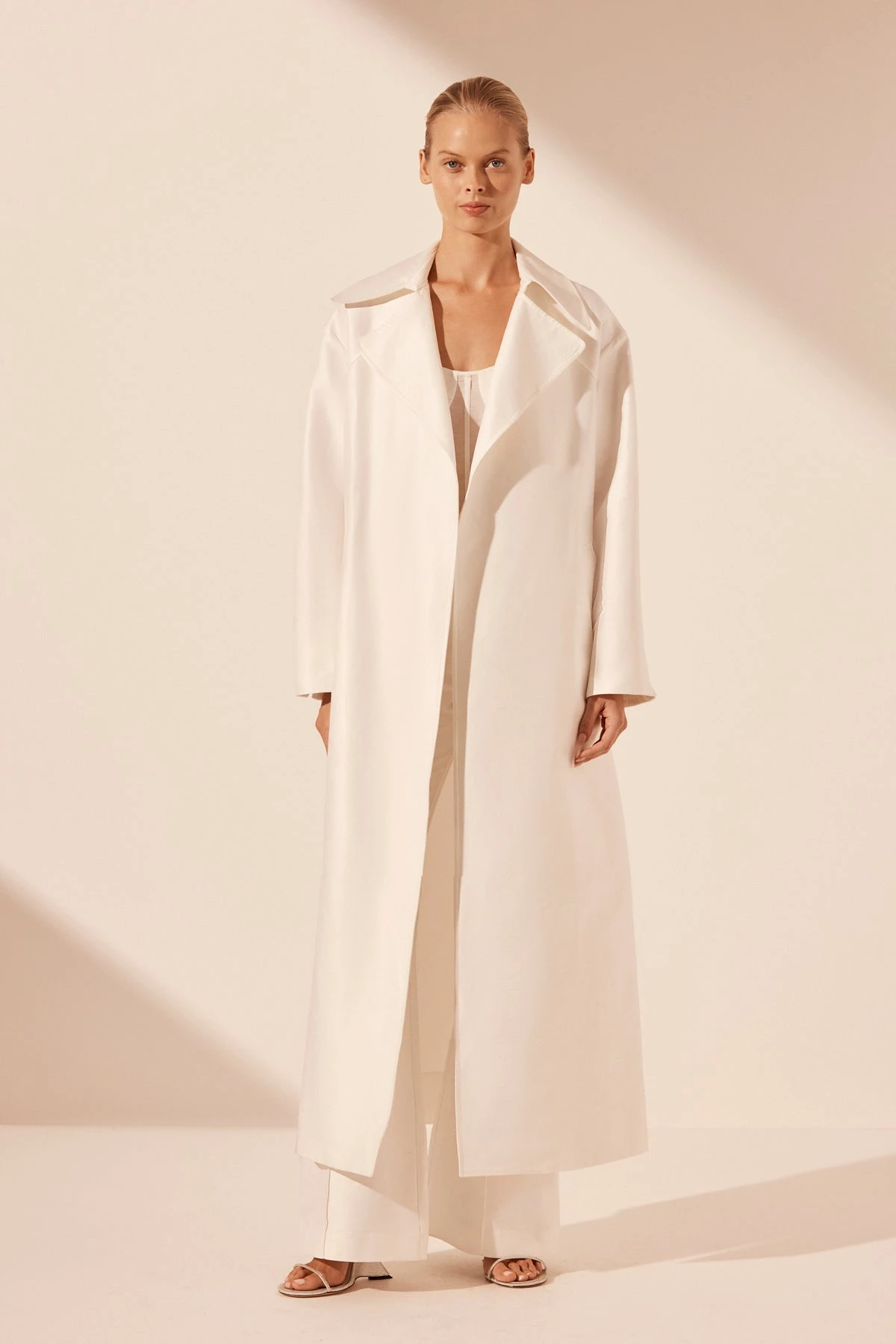 Thea ivory trench coat