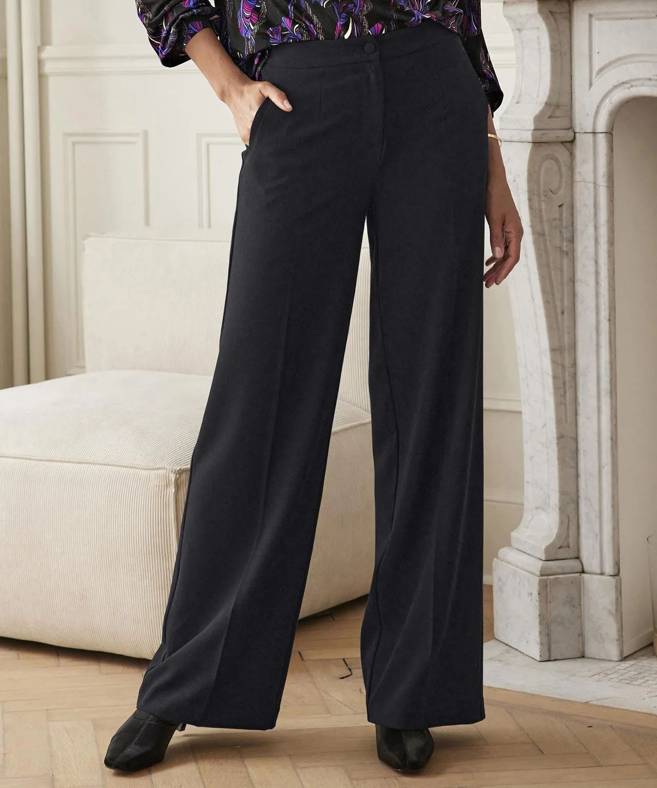 Trousers with Wide-Leg Fit