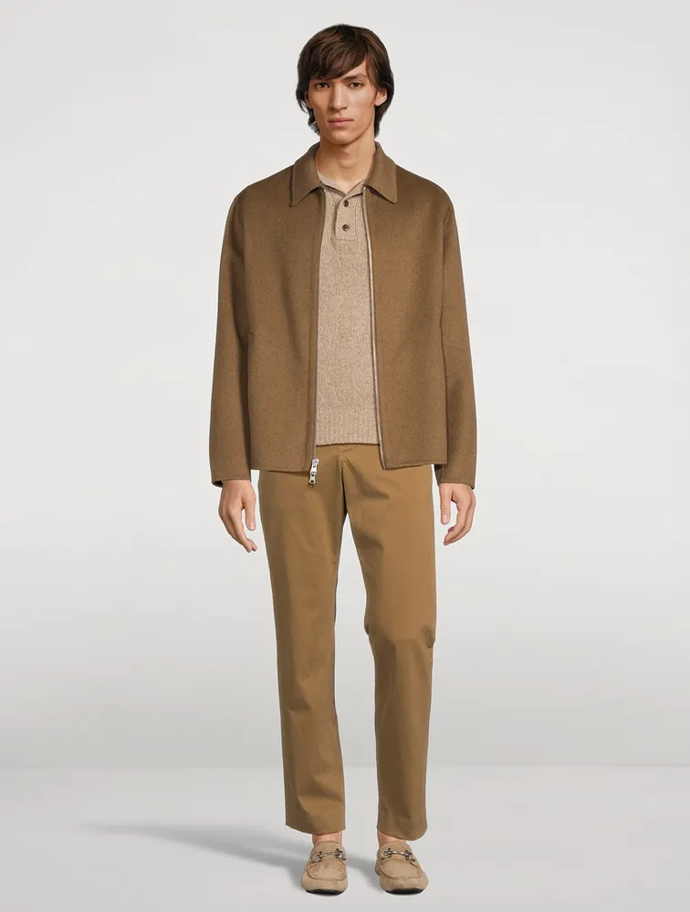 VINCE Donegal Cashmere Polo Sweater