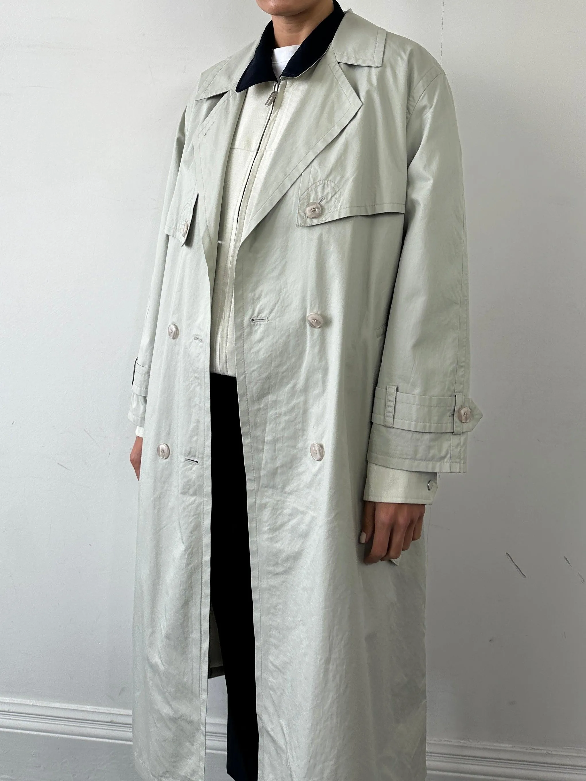 Vintage Belted Trench Coat - Large - Showerproof.