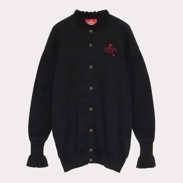 Vivienne Westwood Unisex Street Style Plain Cotton Logo Cardigans