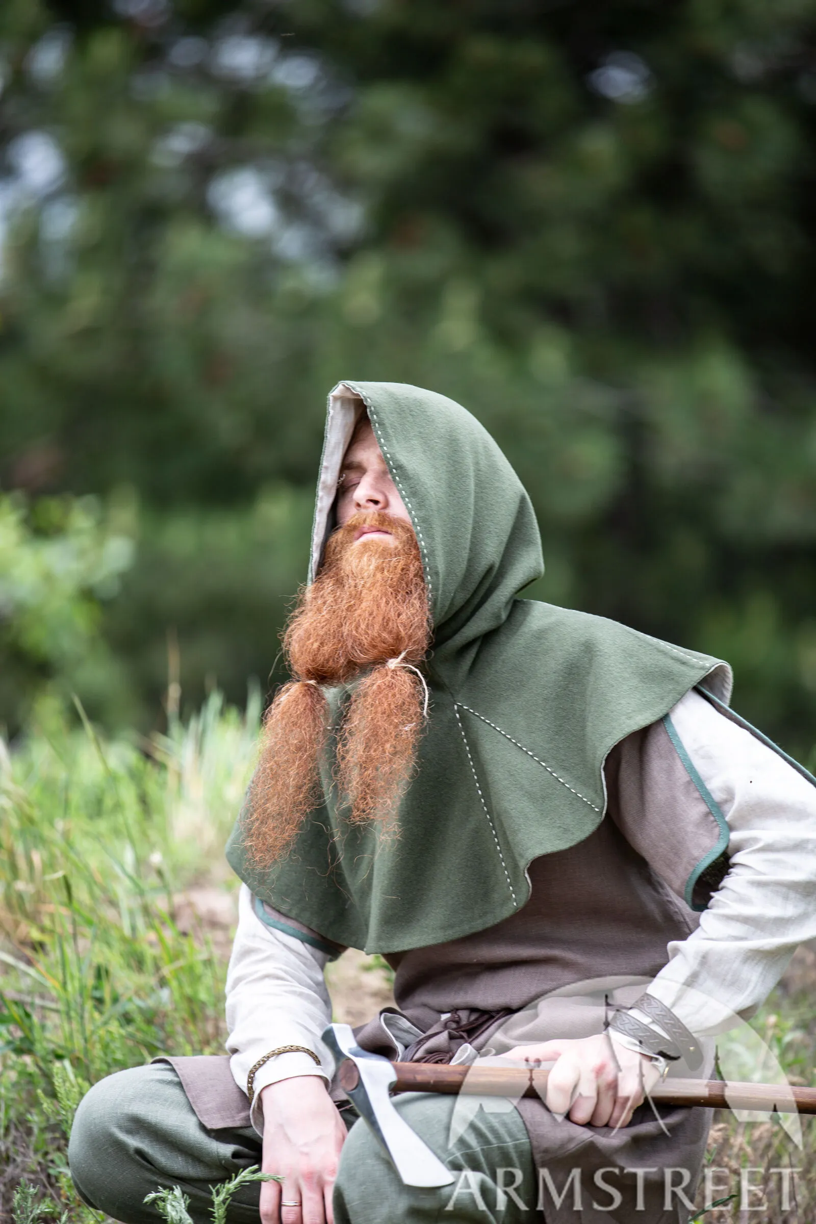 Warm Wool Hood for Cozy Family Gathering by the Fireplace