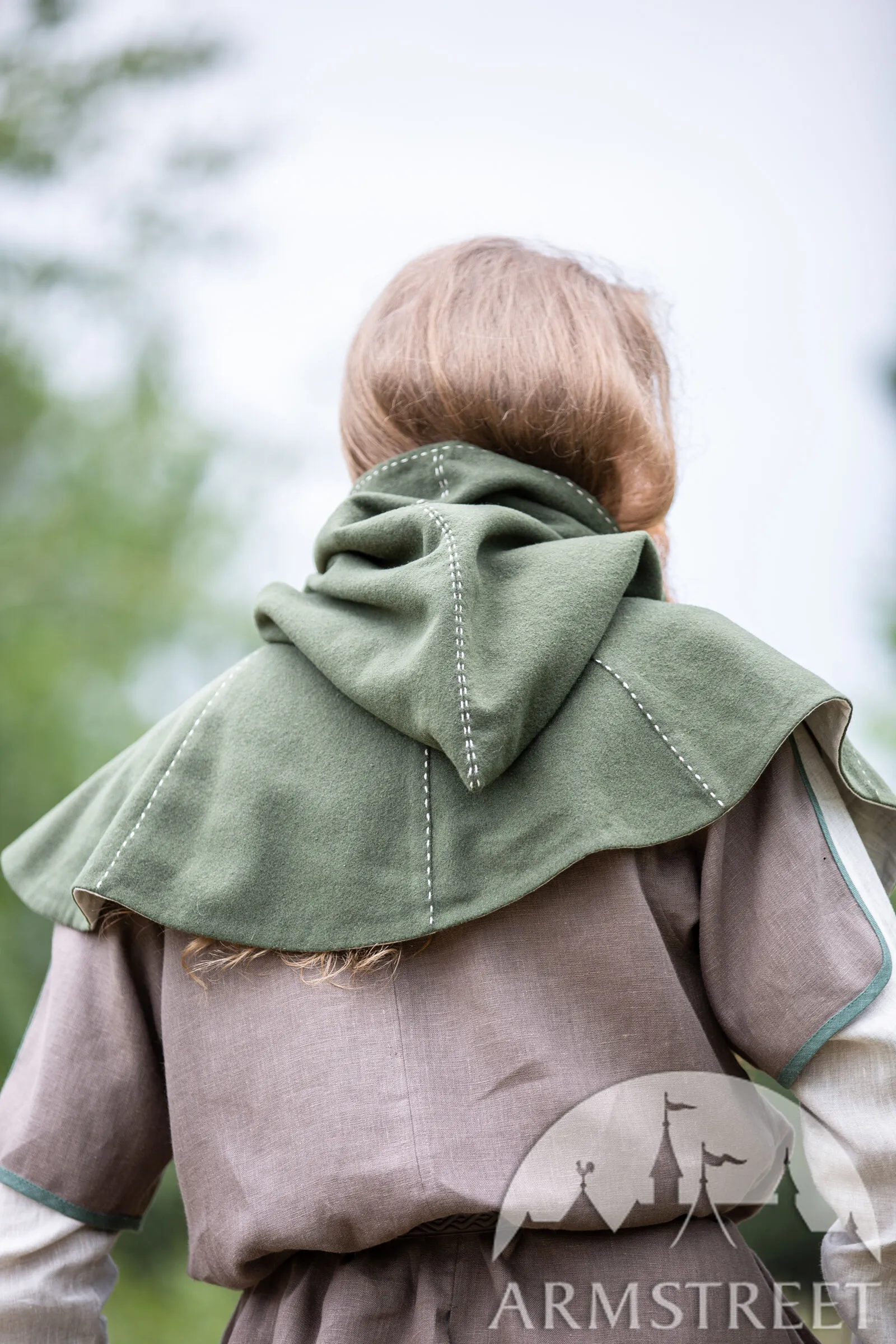 Warm Wool Hood for Cozy Family Gathering by the Fireplace