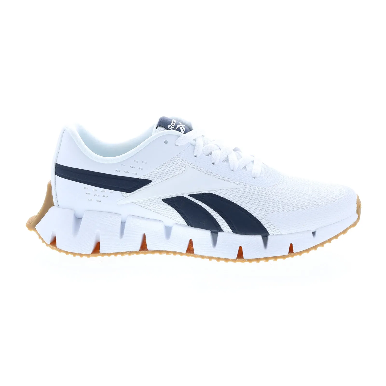 White Leather Reebok Zig Dynamica 2.0 HQ5888 Men's Athletic Running Shoes