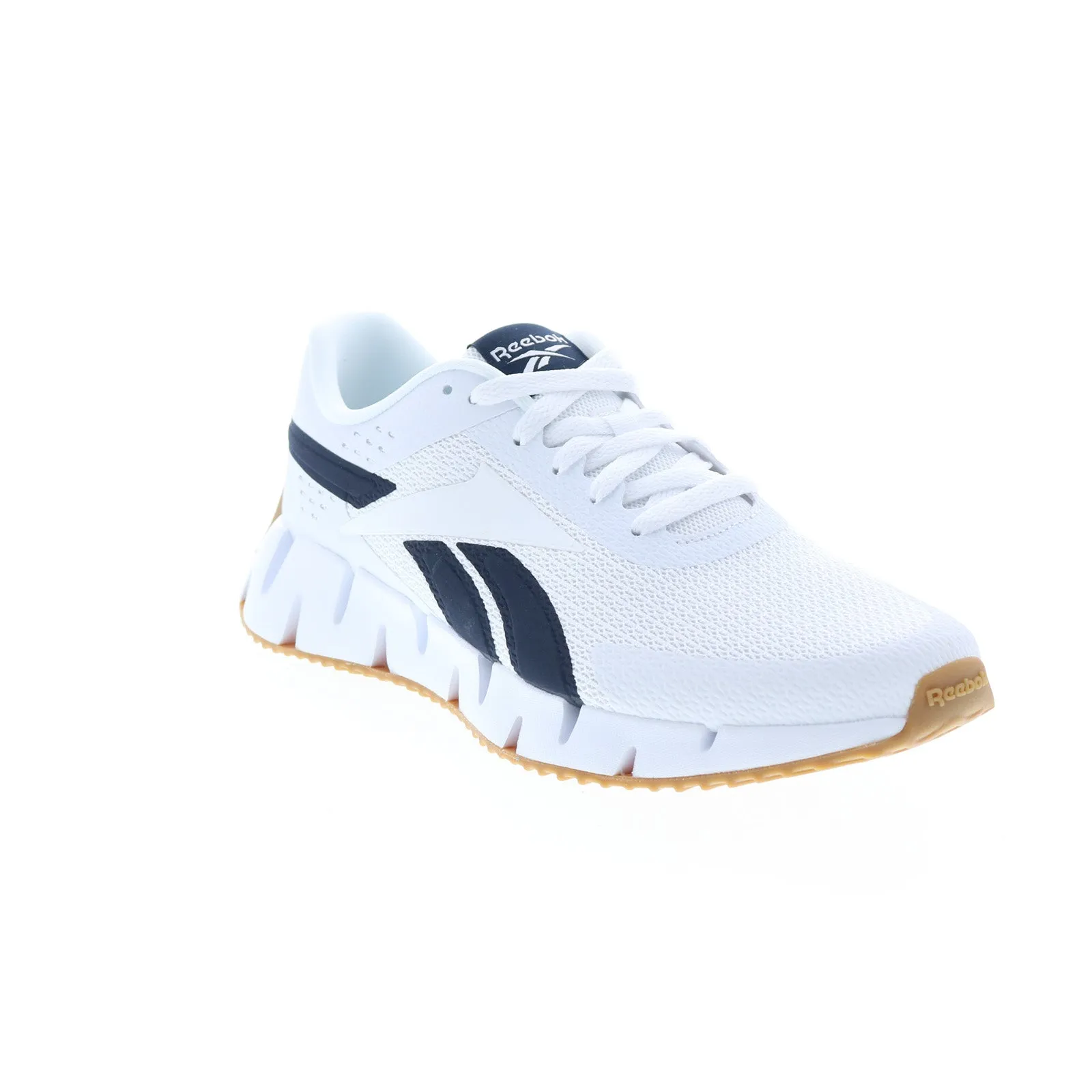 White Leather Reebok Zig Dynamica 2.0 HQ5888 Men's Athletic Running Shoes