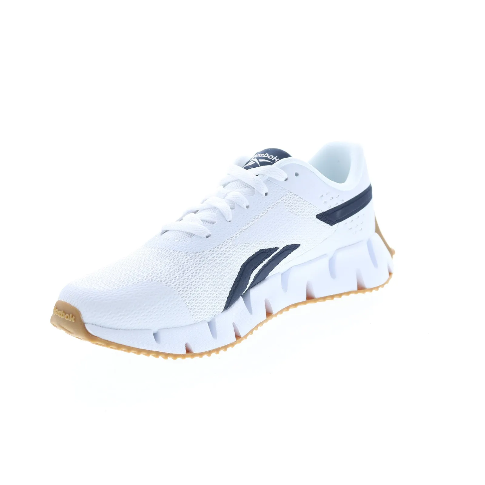 White Leather Reebok Zig Dynamica 2.0 HQ5888 Men's Athletic Running Shoes