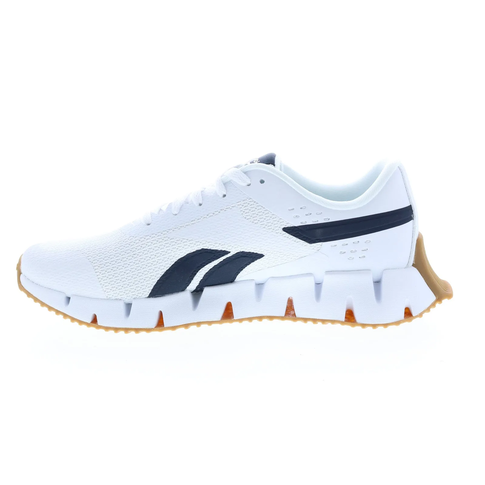 White Leather Reebok Zig Dynamica 2.0 HQ5888 Men's Athletic Running Shoes