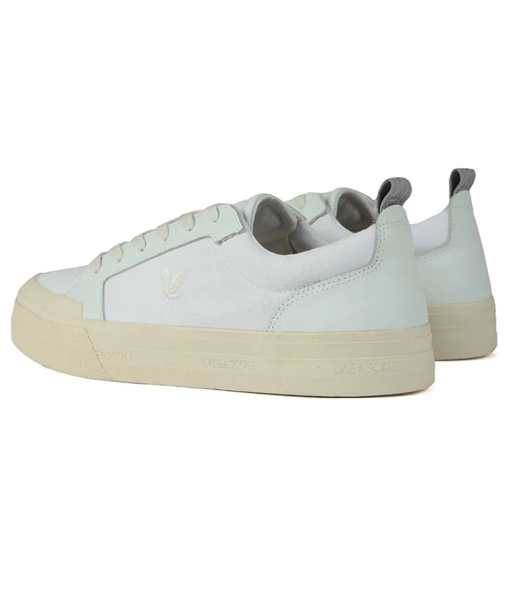 White Twill Low Canvas Shoes by Lyle & Scott