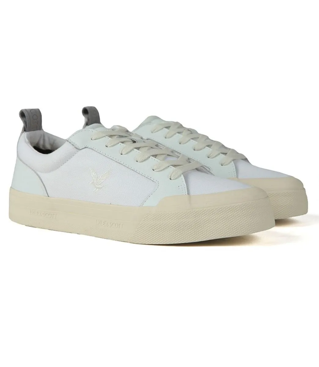 White Twill Low Canvas Shoes by Lyle & Scott