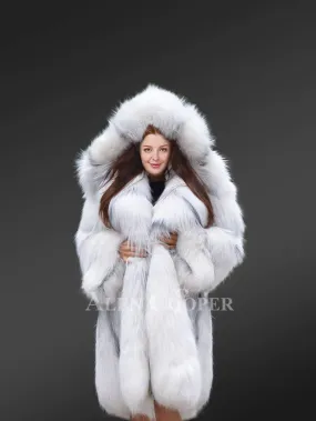 Women's Knee-Length Fox-Fur Coat