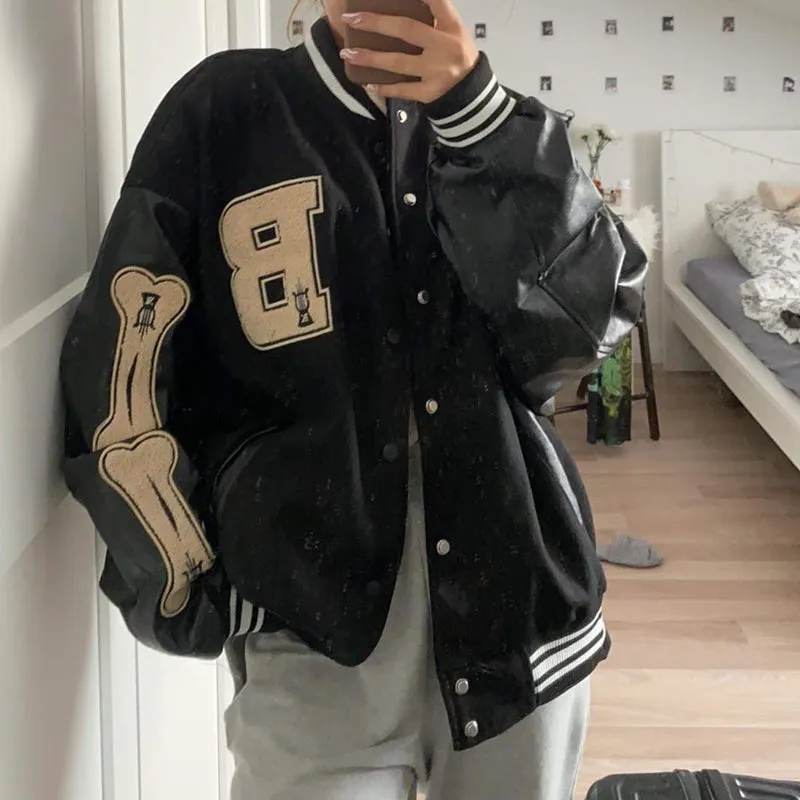 Xituodai Men's Varsity Bomber Jacket Hip Hop Streetwear Baseball Coats